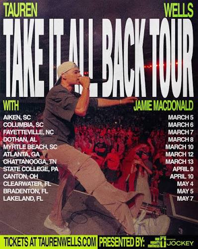 Tauren Wells live tour poster 2026
